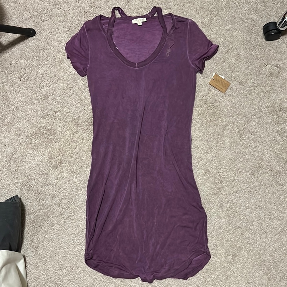 NWT purple tshirt dress size small